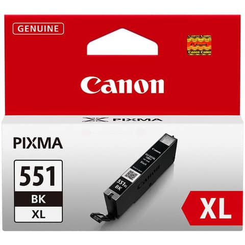 Original Canon Tintenpatrone schwarz High-Capacity (6443B001,CLI-551BKXL)