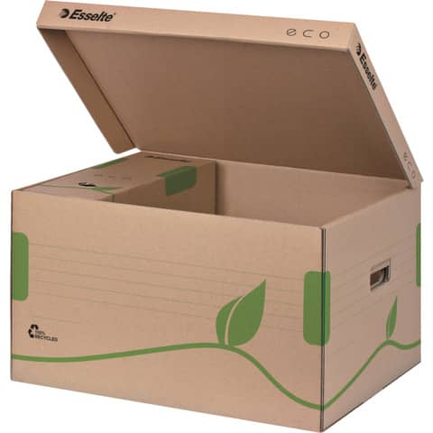 Archivcontainer ECO, mit Deckel, Karton, naturbraun