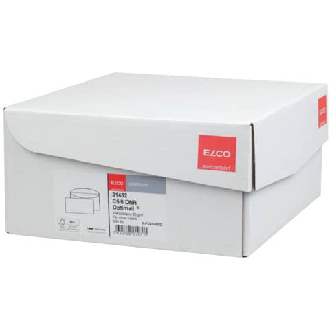 Briefumschlag Office Box mit Deckel - C6/5, weiß, nassklebend, ohne Fenster, 80 g/qm, 500 Stück