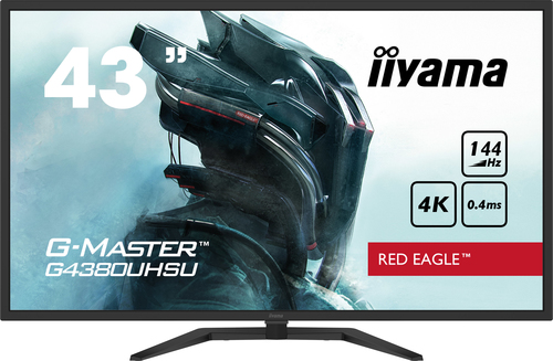 IIYAMA G4380UHSU-B1 109,22cm 43Zoll VA UHD Pro-Gaming G-Master Red Eagle 144Hz 550cd/m2 0,4ms HDR 2xHDMI 2xDP
