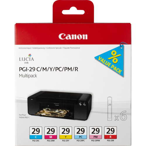 CANON 1LB PGI-29 CMY/PC/PM/R ink cartridge colour standard capacity multipack