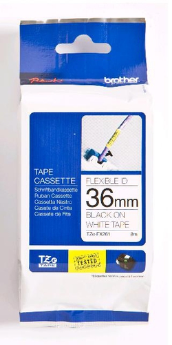 BROTHER P-Touch TZE-FX261 schwarz auf weiss 36mm