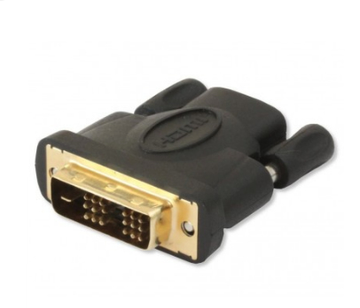 TECHLY Adapter HDMI Buchse 19 polig auf DVI-D 18+1 Stecker Single Link schwarz vernickelt