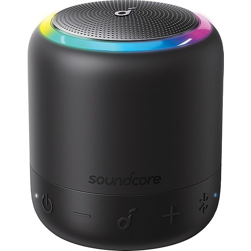 ANKER Soundcore Mini 3 Pro schwarz Bluetooth Mini Lautsprecher IPX7 BT 5.0 BassUp Partylicht 72 x 72 x 84 mm