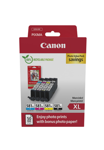 CANON CLI-581XL Ink Cartridge BK/C/M/Y PHOTO