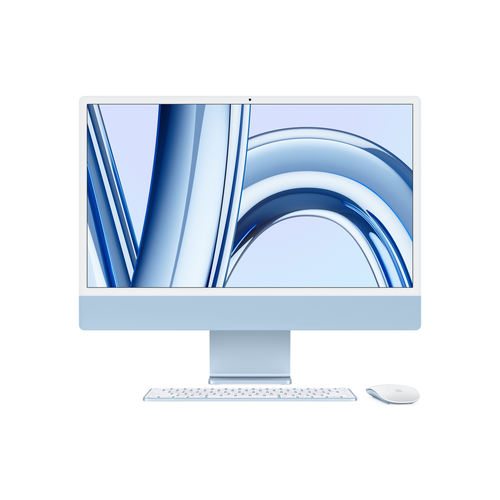 APPLE iMac 4,5K 59,69cm 23,5Zoll Apple M3 Chip mit 8-Core CPU und 10-Core GPU 8GB gem. RAM 512GB SSD DE - Blau