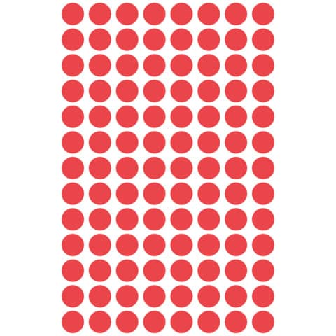 3010 Markierungspunkte - Ø 8 mm, 4 Blatt/416 Etiketten, rot