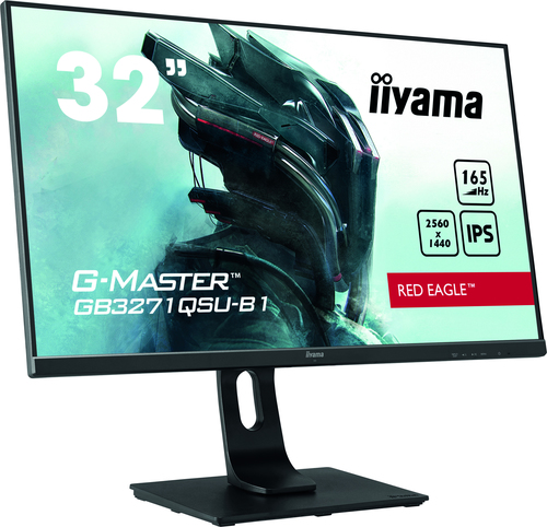 IIYAMA G-Master GB3271QSU-B1 80,01cm 31,5Zoll IPS Gaming WQHD 165Hz 400cd/m2 0,5ms 1x HDMI 1xDP 2xUSB 3.0