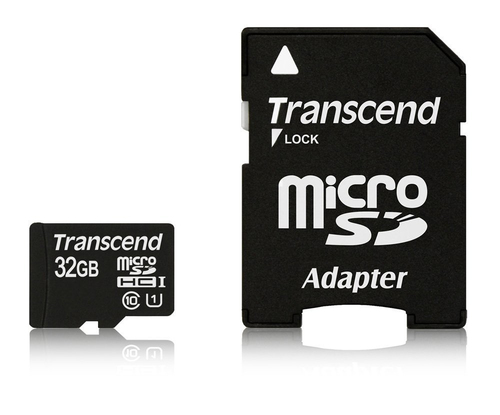 TRANSCEND Premium 32GB microSDHC UHS-I Class10 60MB/s MLC inkl. Adapter