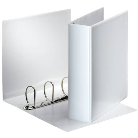 Ringbuch Präsentation, mit Taschen, A4, PP, 4 Ringe, 60 mm, weiß