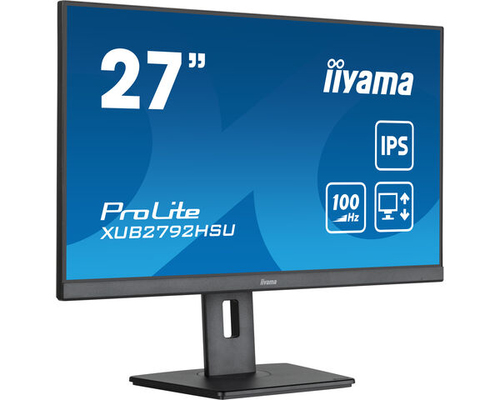 IIYAMA XUB2792HSU-B6 68,58cm 27Zoll ETE IPS-panel 1920x1080 100Hz 250cd/m 15cm Height Adj. Stand Speakers HDMI DisplayPort 0,4ms