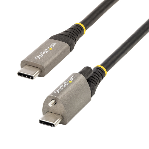 STARTECH.COM 1m USB-C Kabel mit Oberseite Schraubensicherung 10Gbit/s - USB 3.1/3.2 Gen 2 Typ-C Kabel - 100W 5A PD DP-Alt-Mode