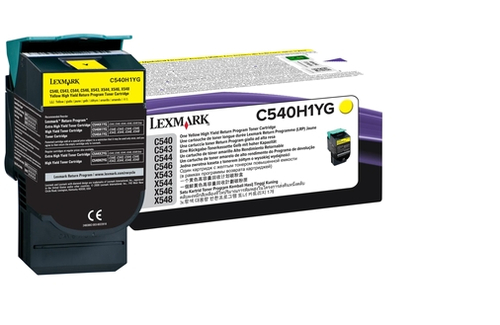 LEXMARK C540, C543, C544, X543, X544 Toner gelb hohe Kapazität 2.000 Seiten 1er-Pack Rückgabe