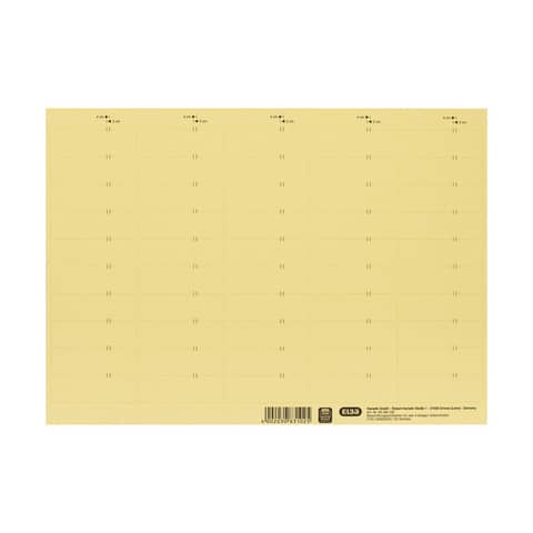 vertic® Beschriftungsschild für Registratur, 58 x 18 mm, gelb, 50 Stück