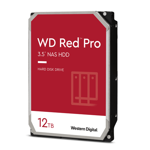 WD Red Pro 12TB SATA 6Gb/s 256MB Cache Internal 8,9cm 3,5Zoll 24x7 7200rpm optimized for SOHO Nas Systems 1-24 Bay HDD Bulk