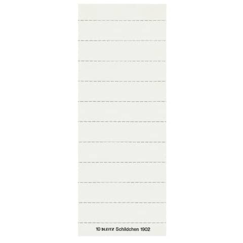 1902 Blanko-Schildchen, für ALPHA®, Karton, 100 Stück, weiß