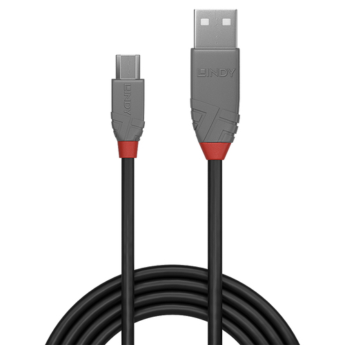 LINDY 0,5m USB 2.0 Typ A/Micro-B Kabel Anthra Line 480 Mbit/s