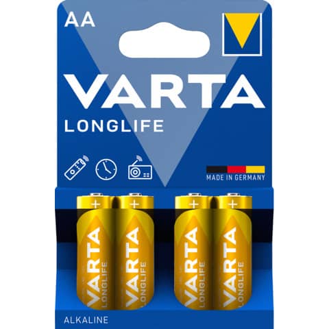 Batterien LONGLIFE - Mignon/LR06/AA, 1,5 V, 4er Pack