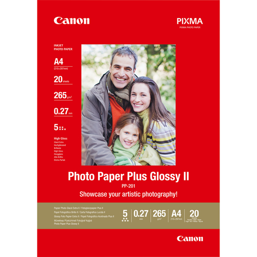 CANON PP-201 plus Foto Papier inkjet 260g/m2 A4 20 Blatt 1er-Pack