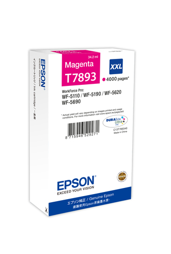 EPSON T7893 Tinte magenta Extra hohe Kapazität 4.000 Seiten 1er-Pack
