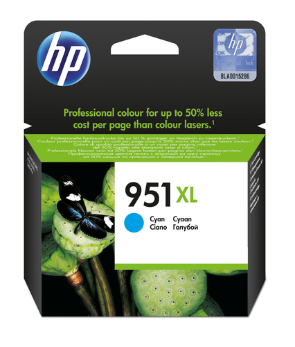 HP 951XL Original Tinte cyan hohe Kapazität 1.500 Seiten 1er-Pack Officejet