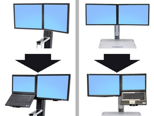 ERGOTRON WorkFit Convert-to-LCD und Laptop Kit zu Dual Displays spziell fuer WorkFit-S oder WorkFit-C