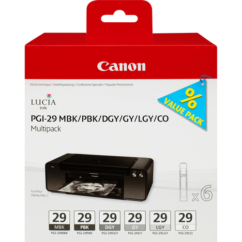 CANON PGI-29 Tinte schwarz und fünf Farben Standardkapazität Multipack